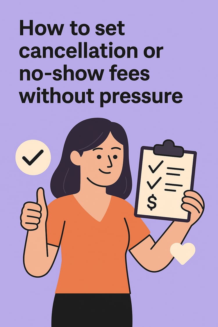 How to set cancellation or no-show fees without pressure