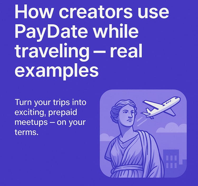 How creators use PayDate while traveling – real examples