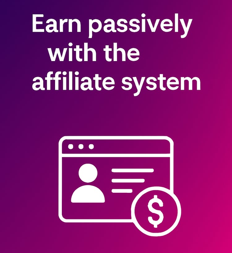 Earn passively with the affiliate system – every link counts